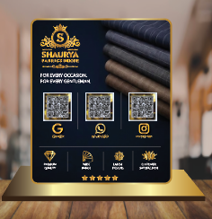 3 QR Golden Border Standee