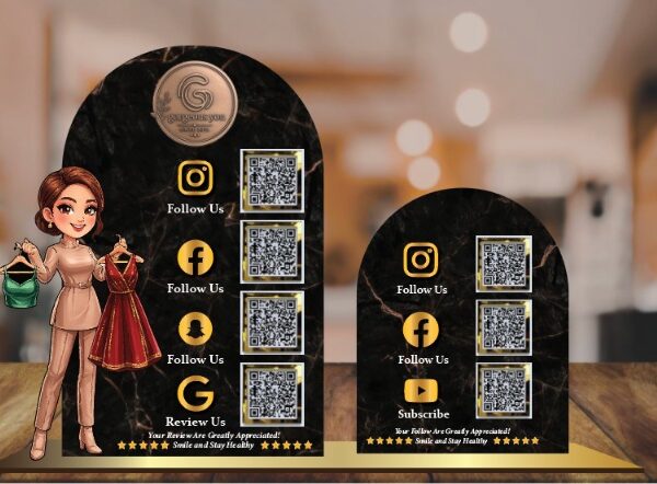 7 QR Premium  Standee