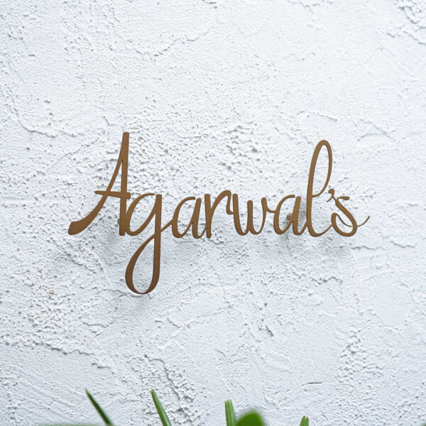 Personalized Weatherproof Elegant Laser Cut Metal Name Plate